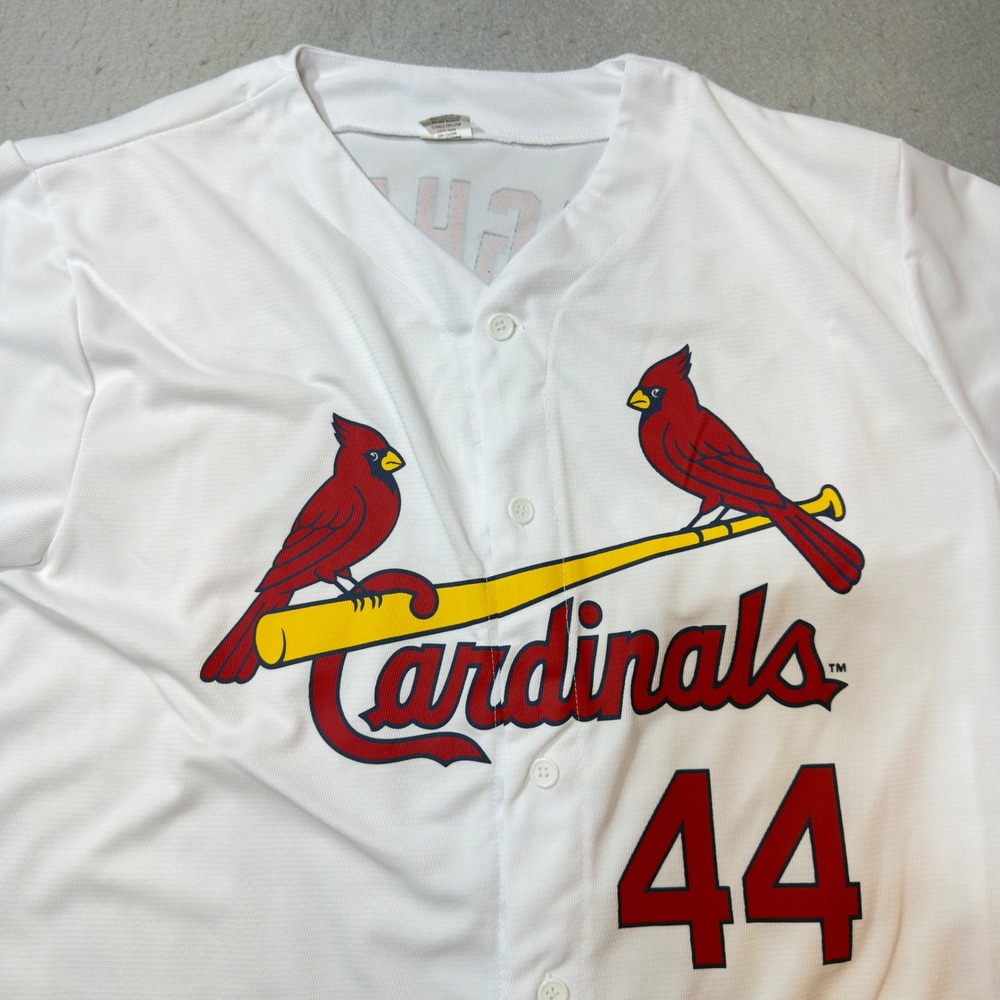 St. Louis Cardinals Jersey Men XL White Isringhausen 44 Excellent Baseball Shirt
